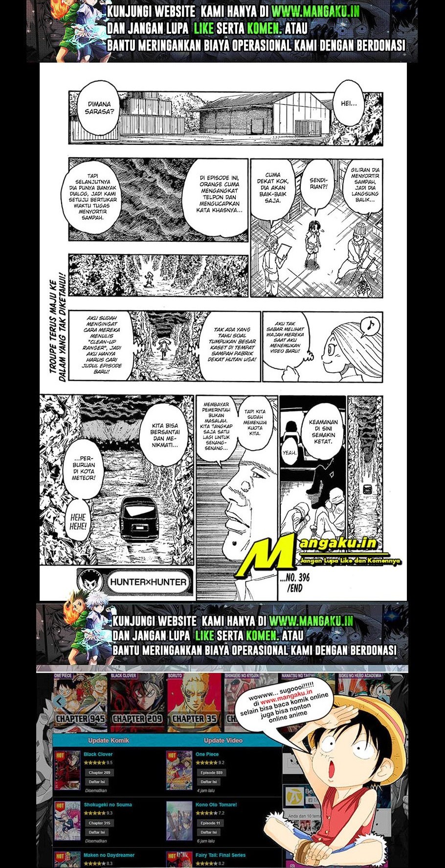 Hunter x Hunter Chapter 396 Gambar 12