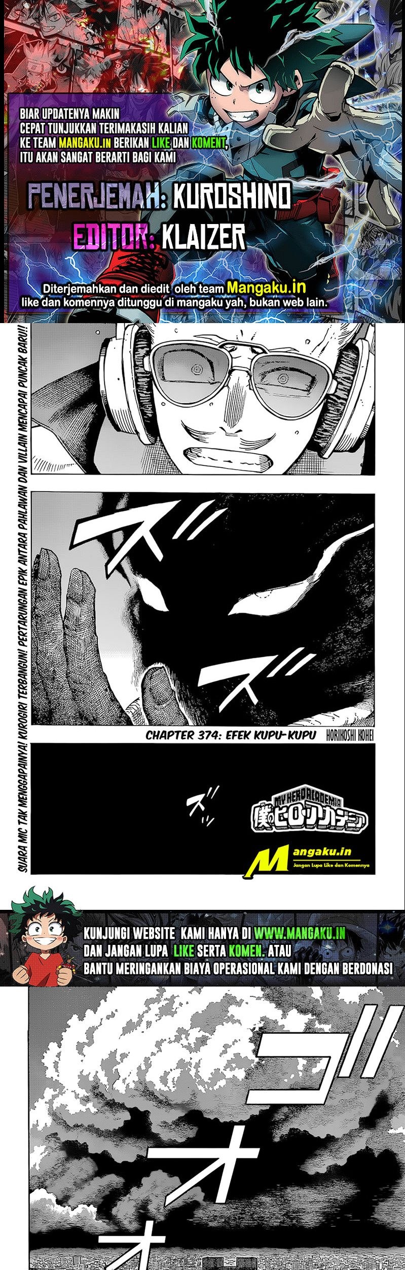 Komik Boku no Hero Academia Chapter 374 gambar nomor 1