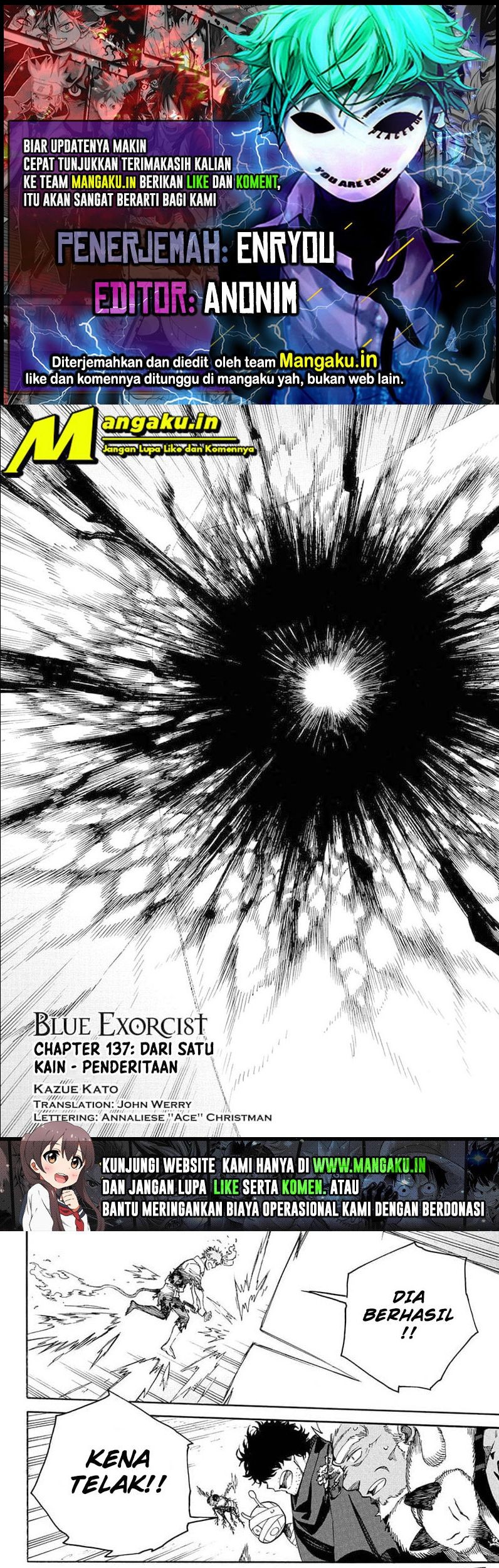 Komik Ao no Exorcist Chapter 137 gambar nomor 1