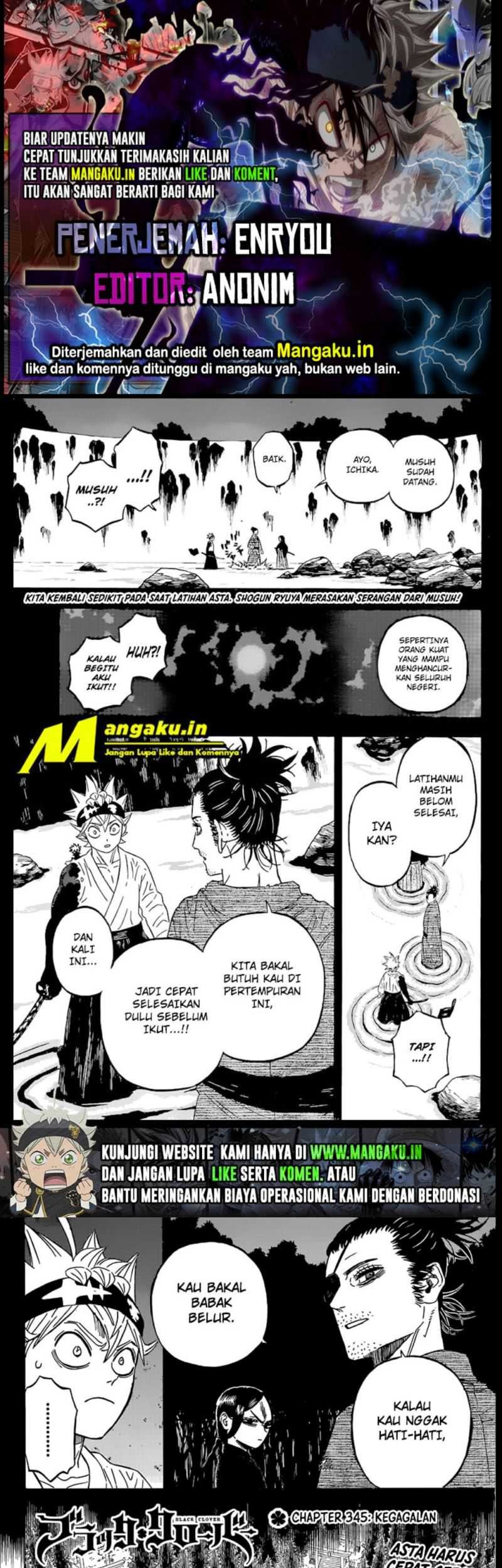 Komik Black Clover Chapter 345 gambar nomor 1