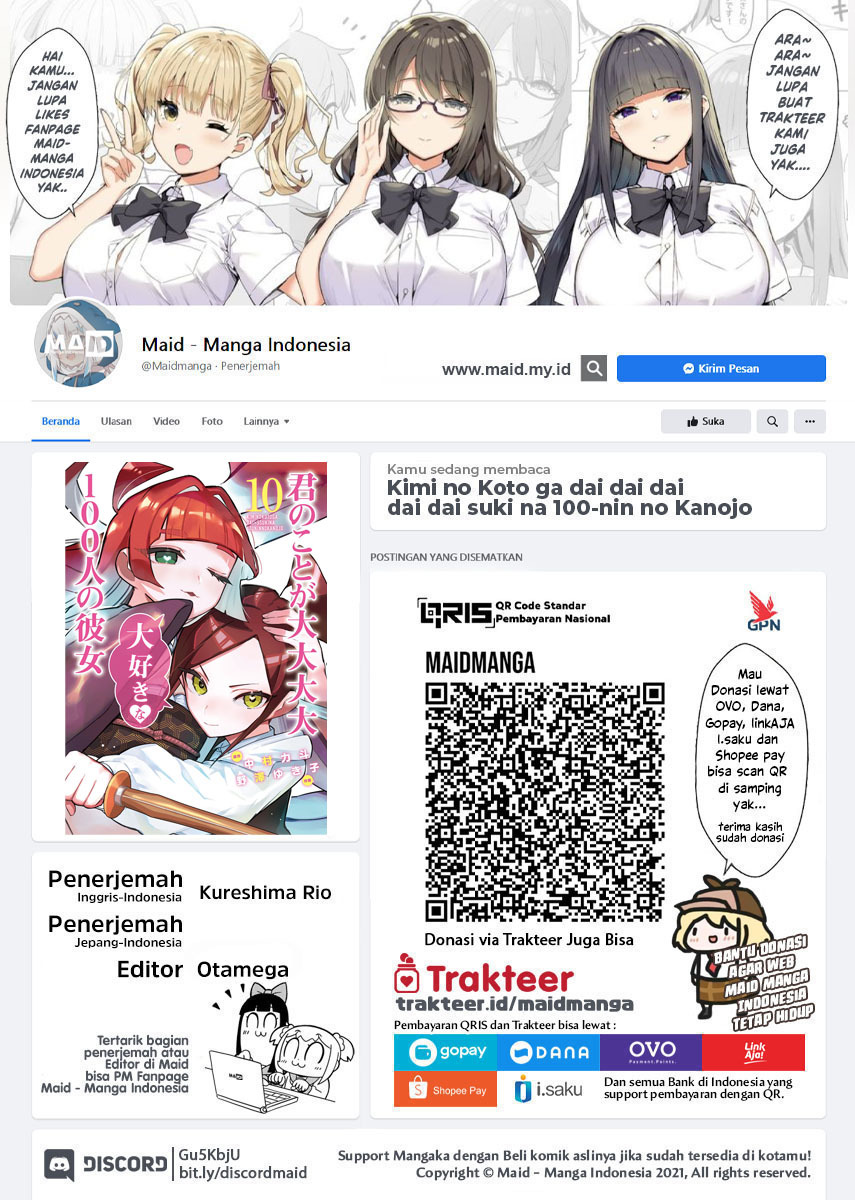 Manga Kimi no Koto ga Dai Dai Dai Dai Daisuki na 100-ri no Kanojo Chapter 100.5 gambar nomor 2