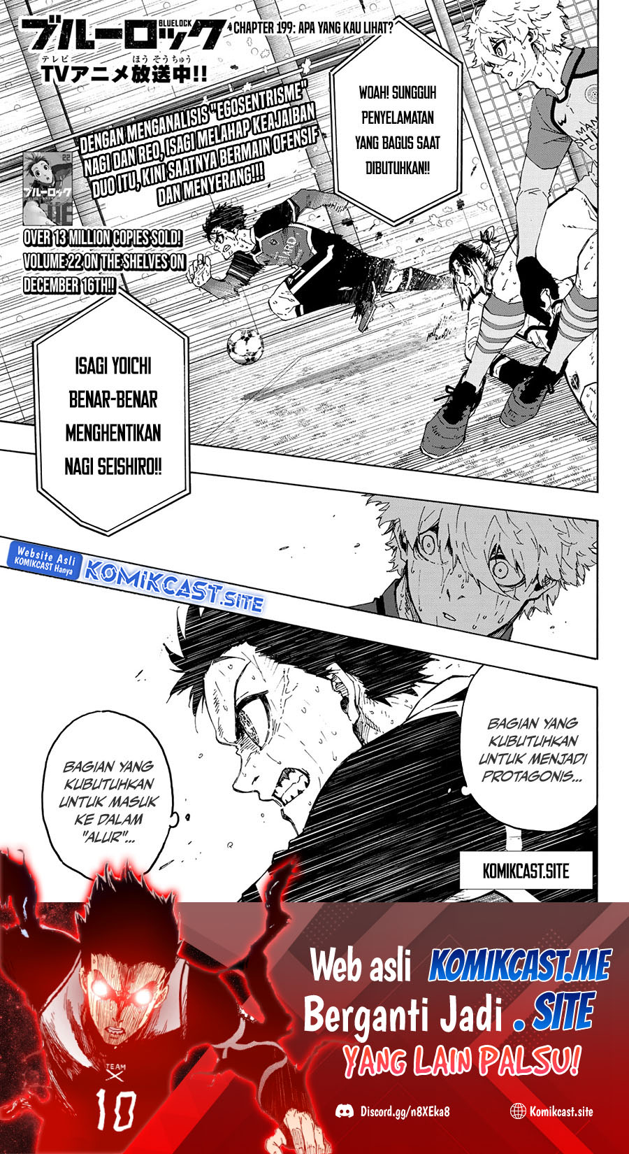 Manga Blue Lock Chapter 199 gambar nomor 2