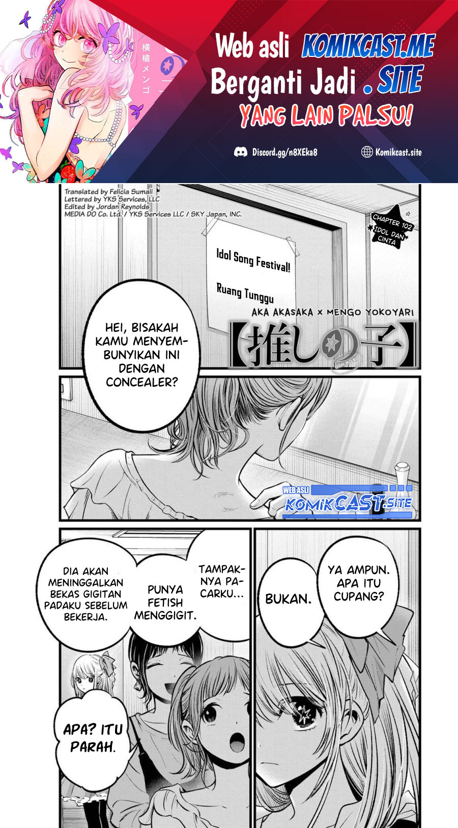 Manga Oshi no Ko Chapter 102 gambar nomor 2