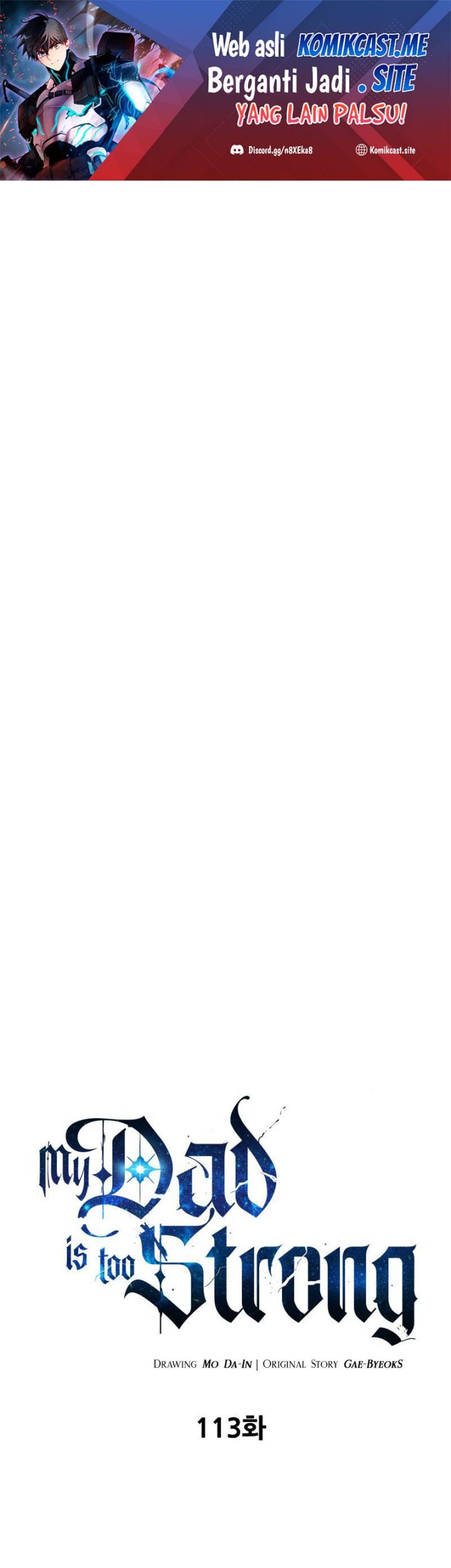 Manhwa My Dad Is Too Strong Chapter 113 gambar nomor 2