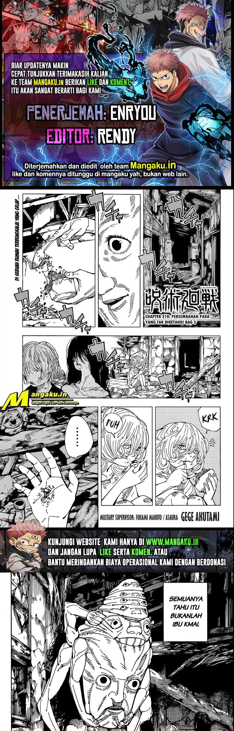 Komik Jujutsu Kaisen Chapter 210 gambar nomor 1