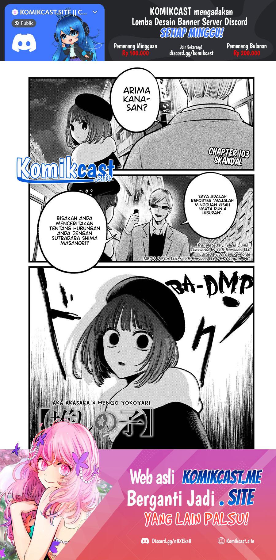 Manga Oshi no Ko Chapter 103 gambar nomor 2