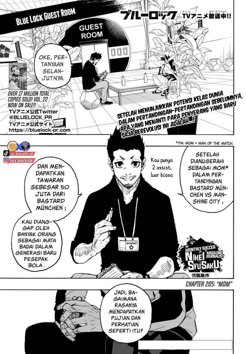 Manga Blue Lock Chapter 205 gambar nomor 2