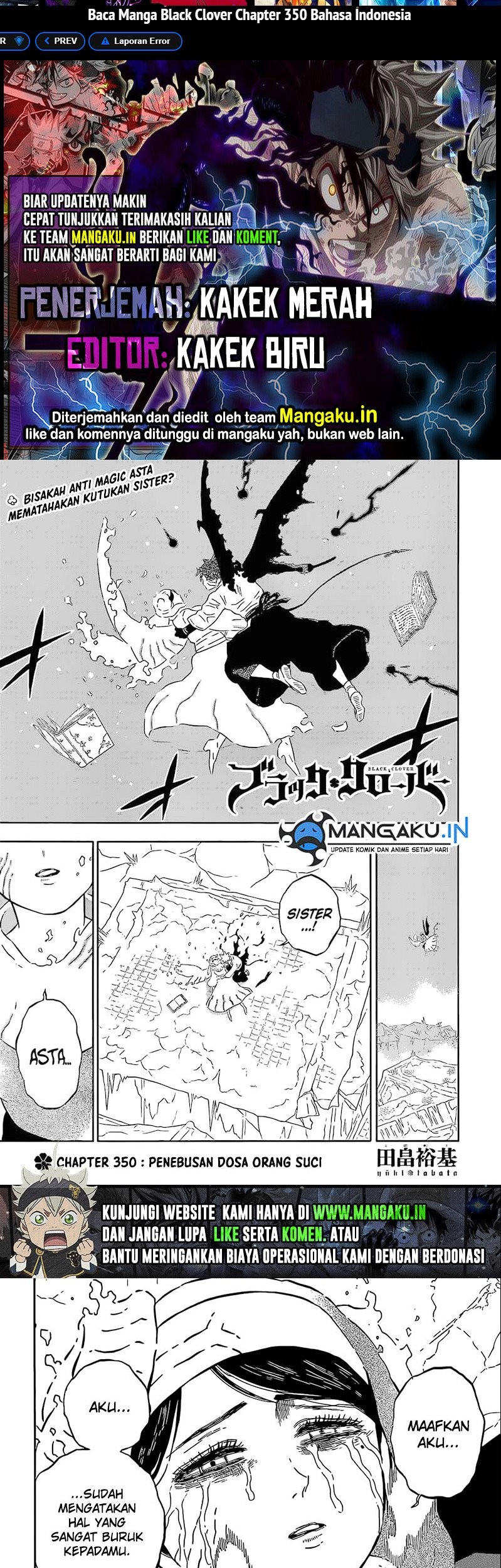 Komik Black Clover Chapter 350 gambar nomor 1