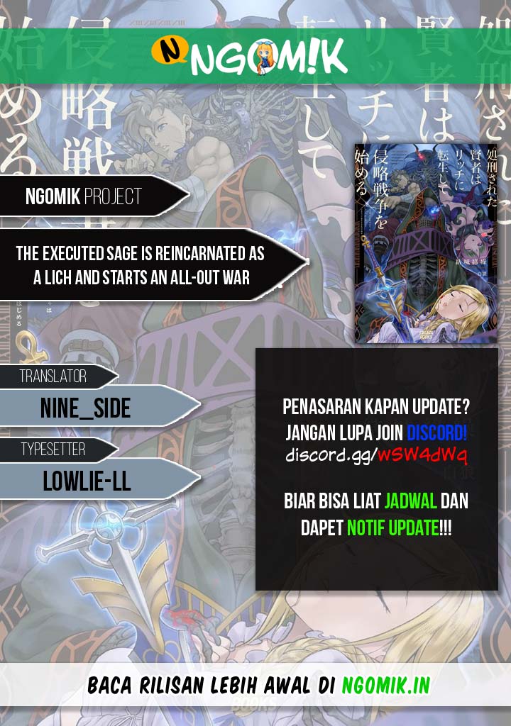 Komik The Executed Sage is Reincarnated as a Lich and Starts an All-Out War Chapter 01.1 gambar nomor 1