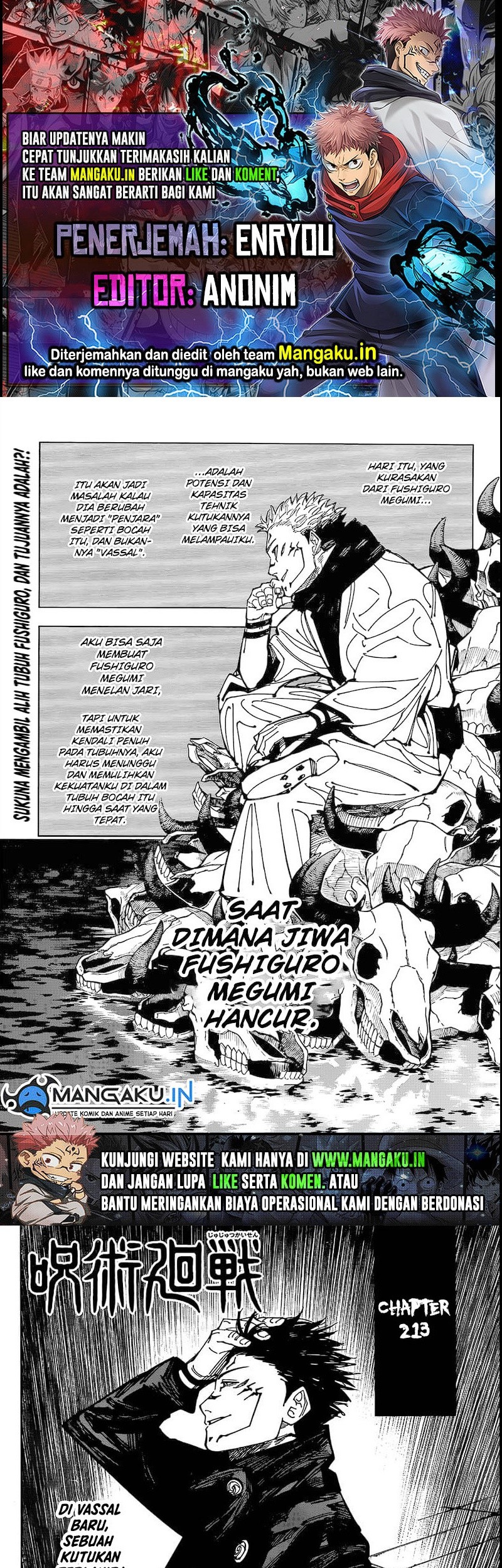 Komik Jujutsu Kaisen Chapter 213 gambar nomor 1