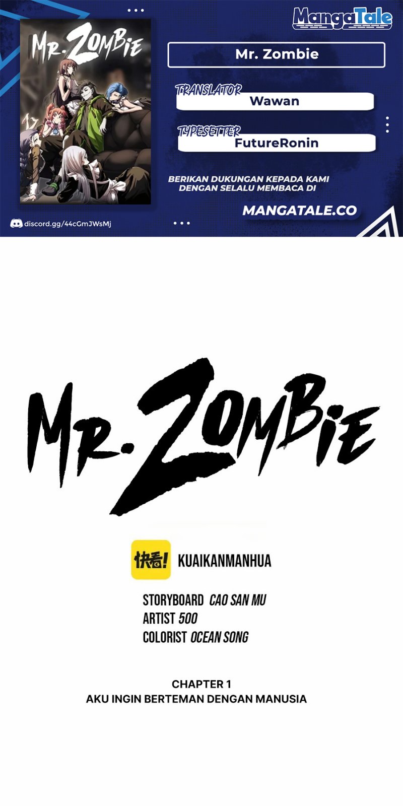 Komik Mr. Zombie Chapter 01 gambar nomor 1
