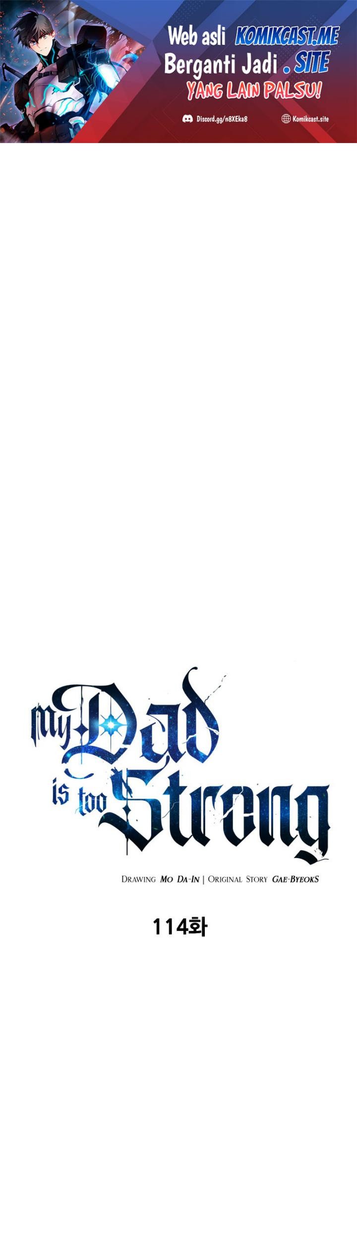 Manhwa My Dad Is Too Strong Chapter 114 gambar nomor 2