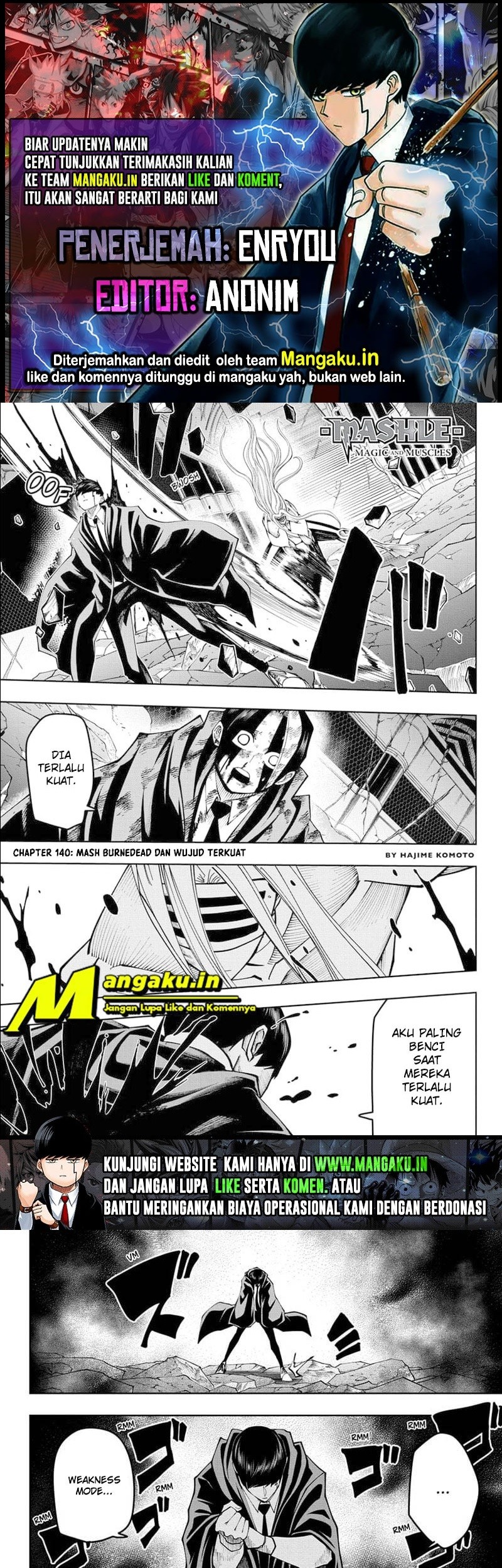 Komik Mashle: Magic and Muscles Chapter 140 gambar nomor 1