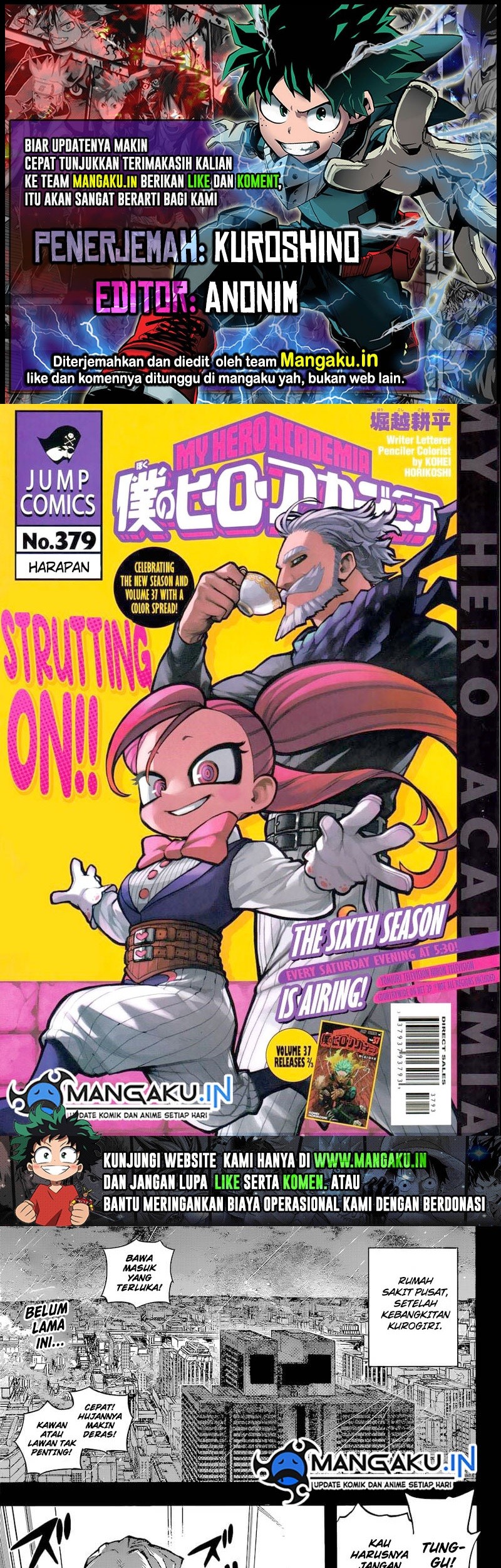 Komik Boku no Hero Academia Chapter 379 gambar nomor 1