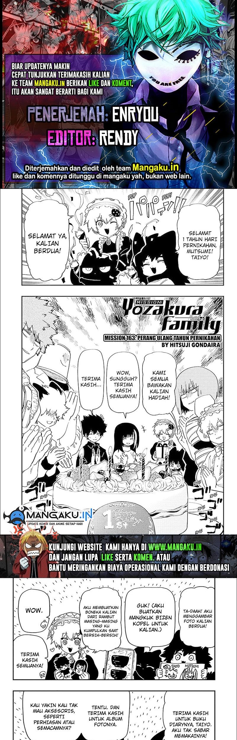 Komik Mission: Yozakura Family Chapter 163 gambar nomor 1