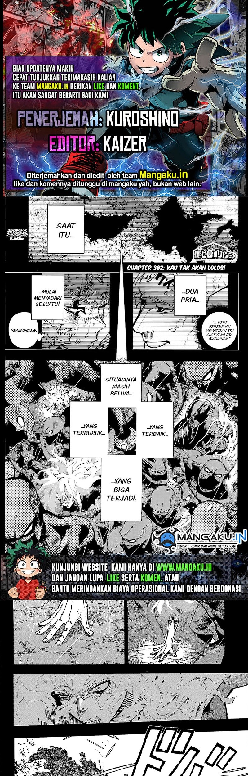 Komik Boku no Hero Academia Chapter 382 gambar nomor 1