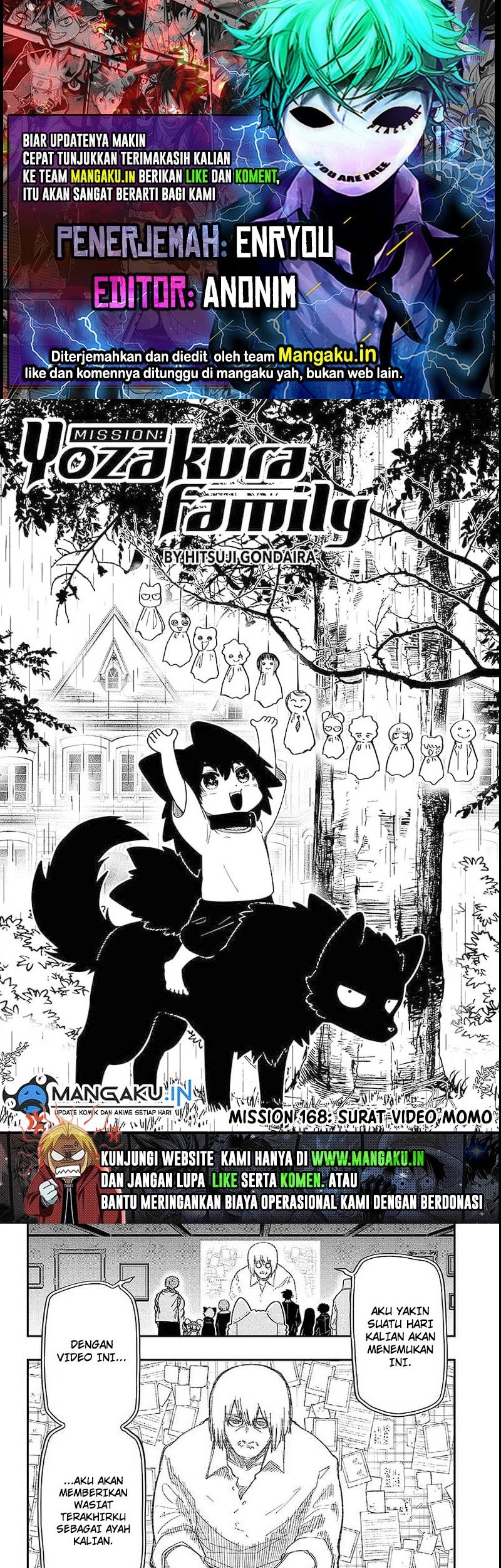 Komik Mission: Yozakura Family Chapter 168 gambar nomor 1