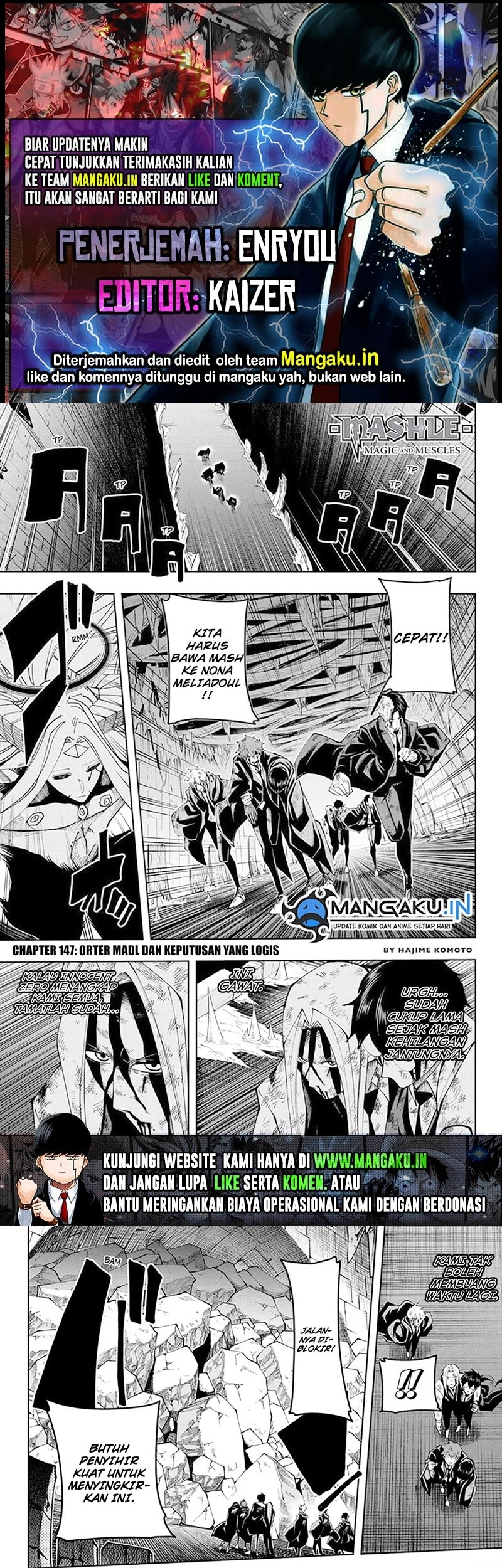 Komik Mashle: Magic and Muscles Chapter 147 gambar nomor 1