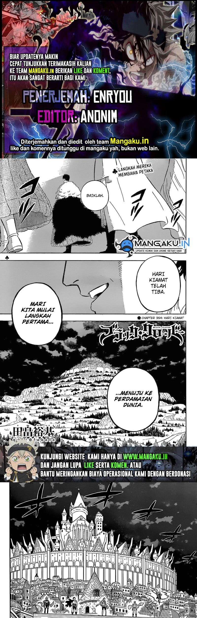 Komik Black Clover Chapter 354 gambar nomor 1
