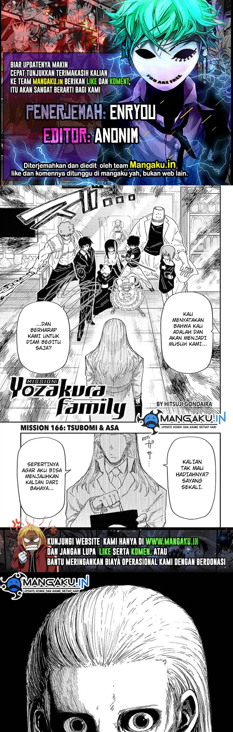 Komik Mission: Yozakura Family Chapter 166 gambar nomor 1