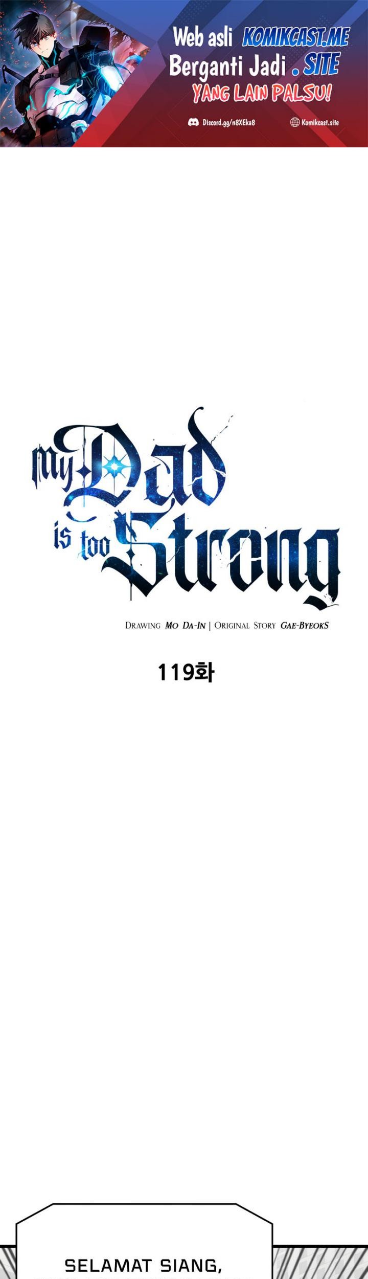 Manhwa My Dad Is Too Strong Chapter 119 gambar nomor 2