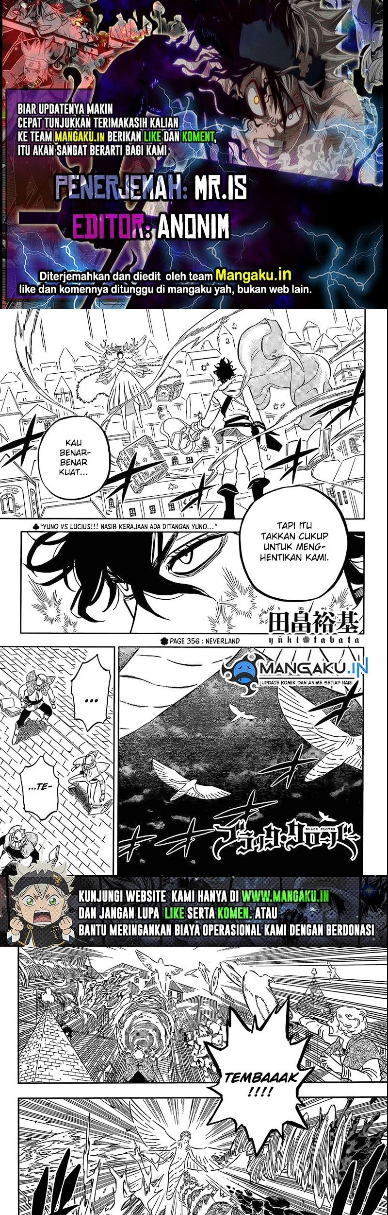 Komik Black Clover Chapter 356 gambar nomor 1