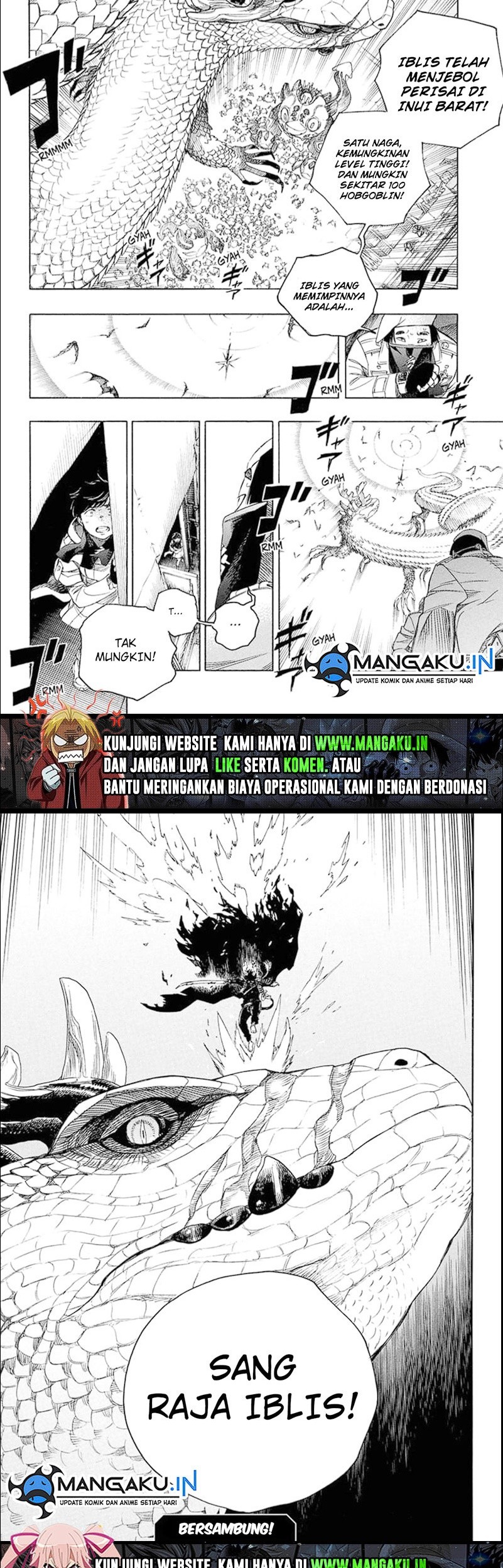 Ao no Exorcist Chapter 139.2 Gambar 19