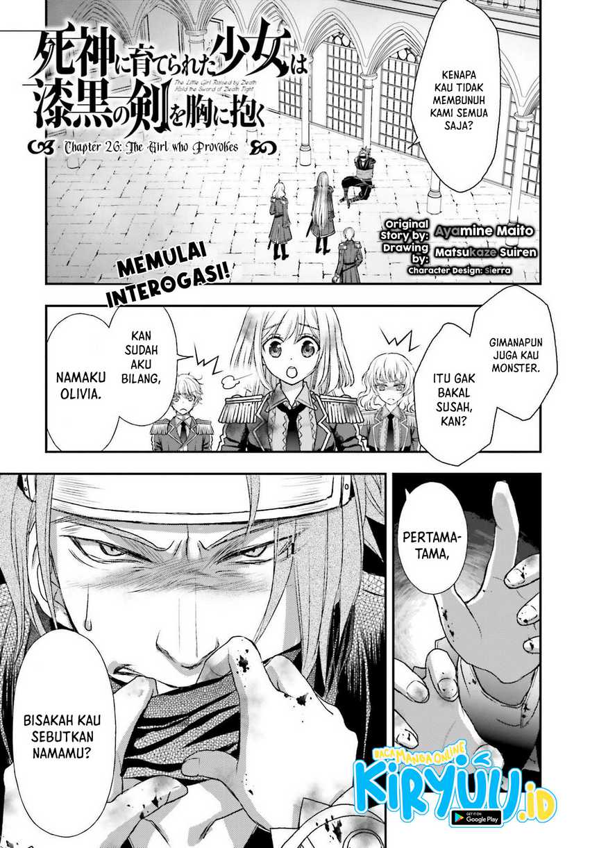 Manga Shinigami ni Sodaterareta Shoujo wa Shikkoku no Tsurugi wo Mune ni Idaku Chapter 26 gambar nomor 2