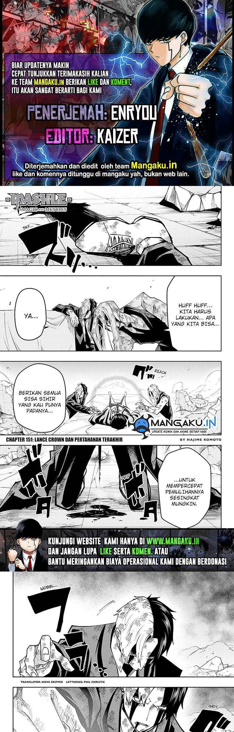 Komik Mashle: Magic and Muscles Chapter 151 gambar nomor 1