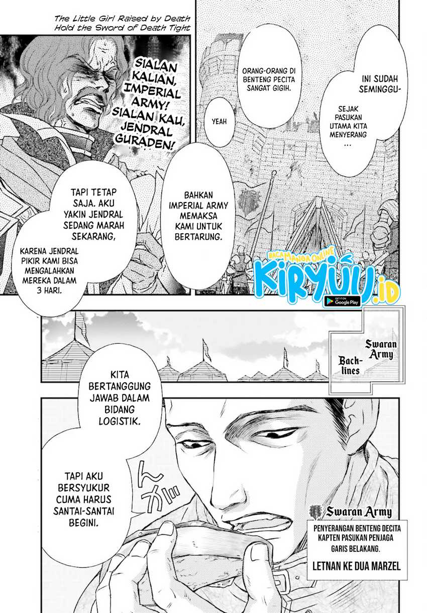 Manga Shinigami ni Sodaterareta Shoujo wa Shikkoku no Tsurugi wo Mune ni Idaku Chapter 23 gambar nomor 2