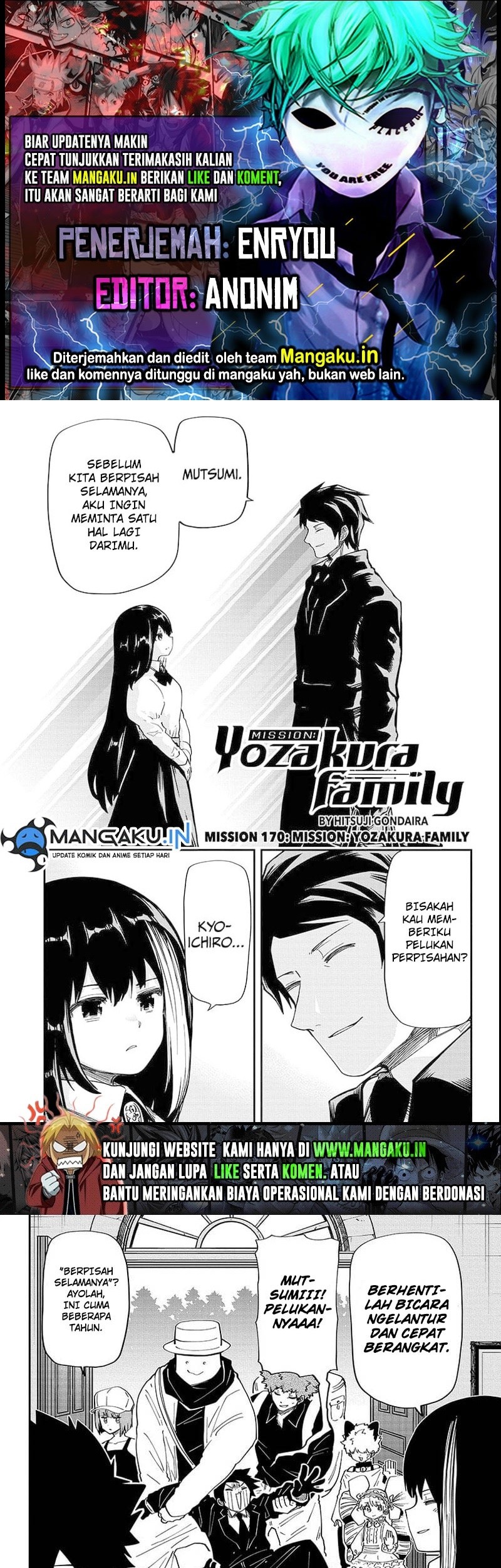 Komik Mission: Yozakura Family Chapter 170 gambar nomor 1