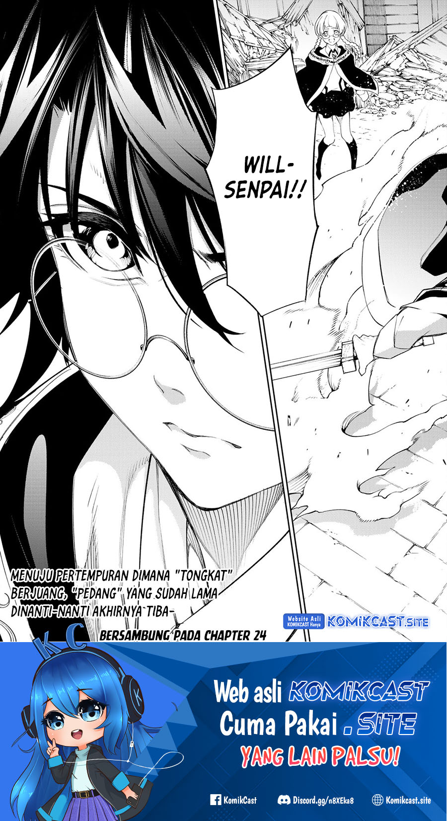 Tsue to Tsurugi no Wistoria Chapter 23 Gambar 34