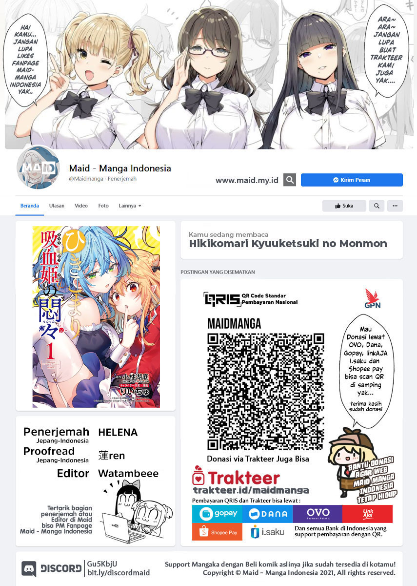 Manga Hikikomari Kyuuketsuki no Monmon Chapter 08 gambar nomor 2