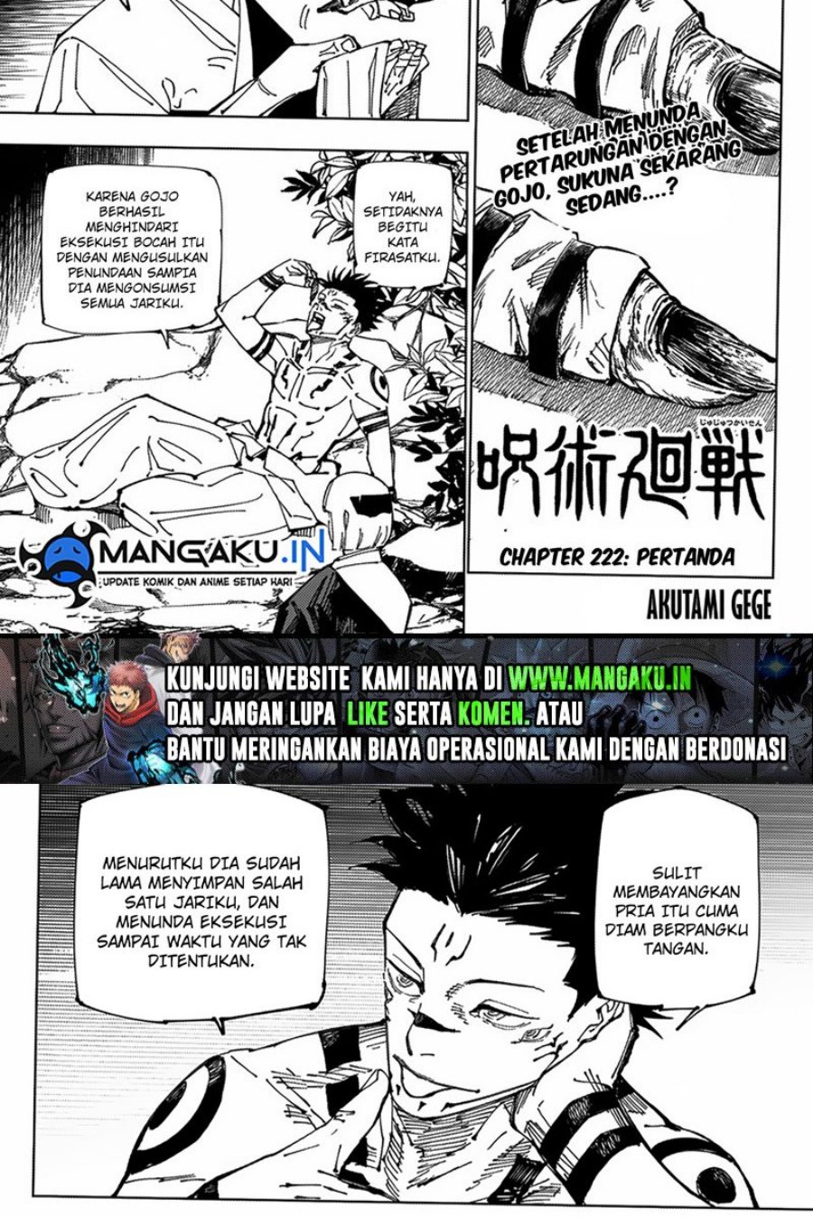 Manga Jujutsu Kaisen Chapter 222 gambar nomor 2