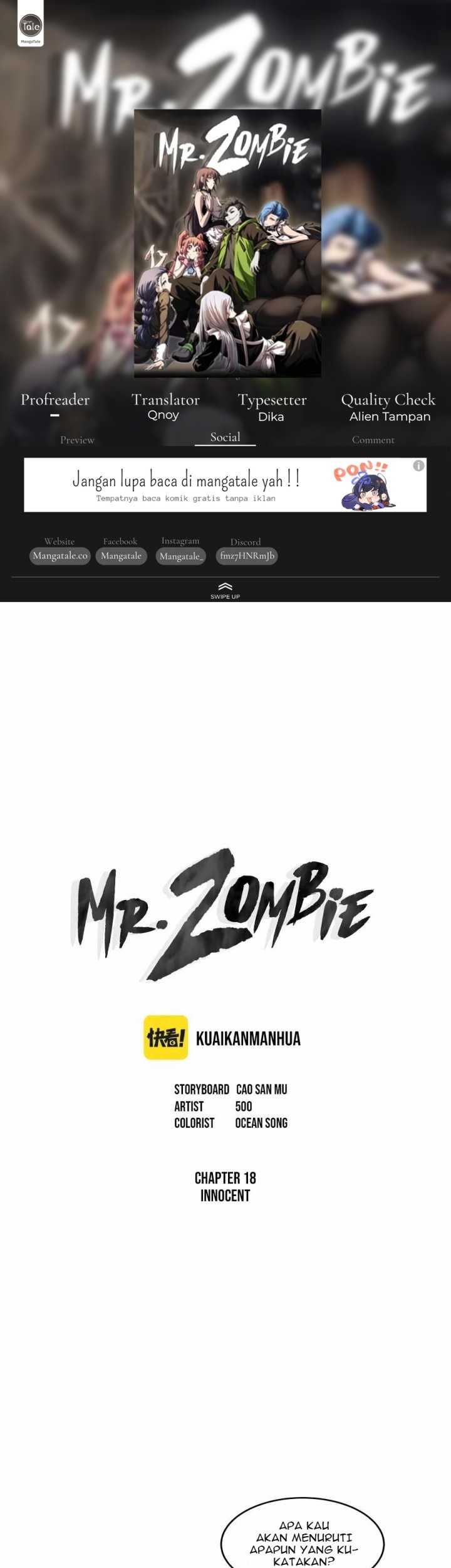 Komik Mr. Zombie Chapter 18 gambar nomor 1