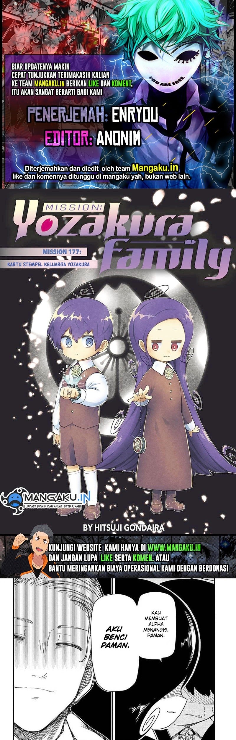 Komik Mission: Yozakura Family Chapter 177 gambar nomor 1