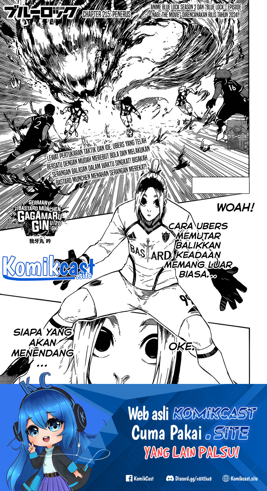 Manga Blue Lock Chapter 215 gambar nomor 2