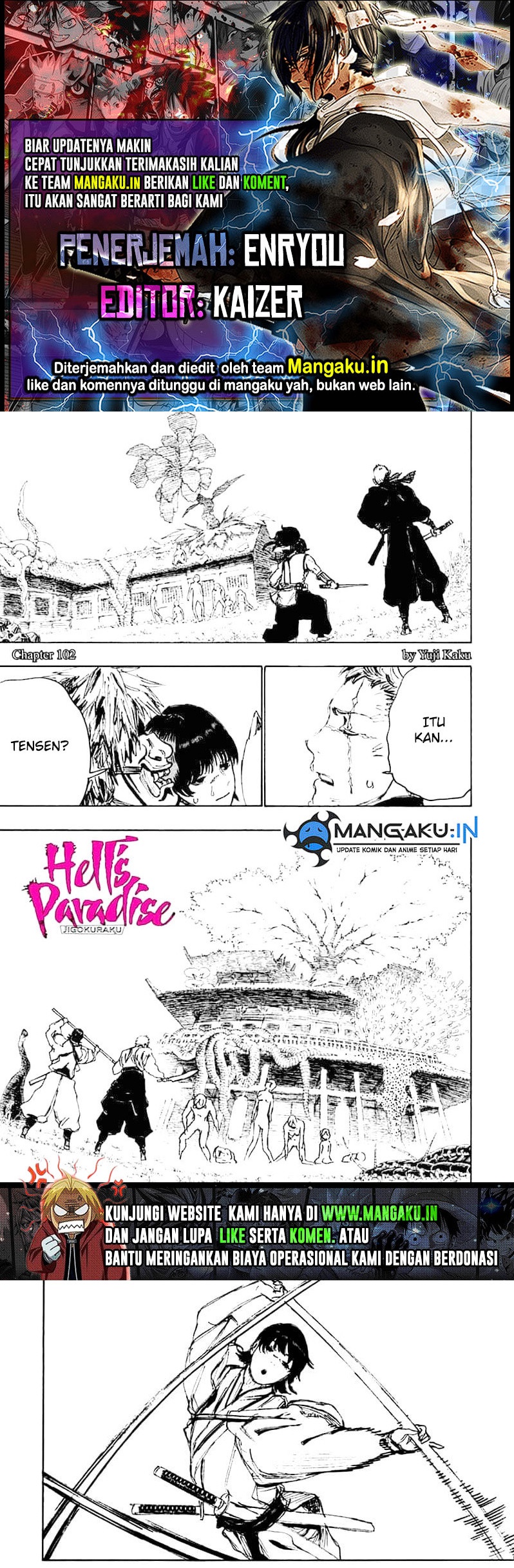 Komik Jigokuraku Chapter 102 gambar nomor 1
