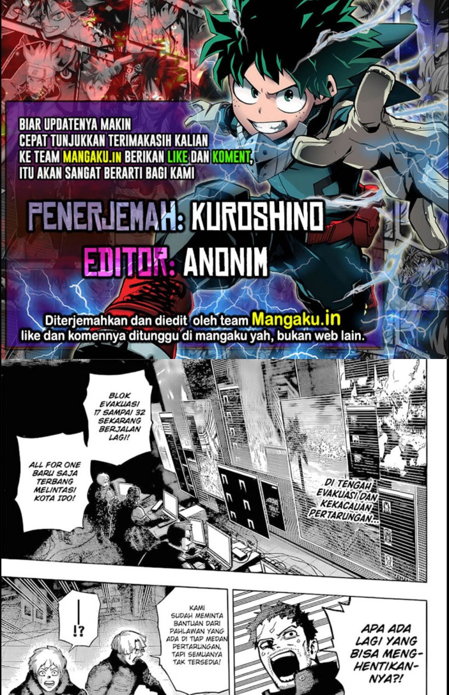 Komik Boku no Hero Academia Chapter 386 gambar nomor 1