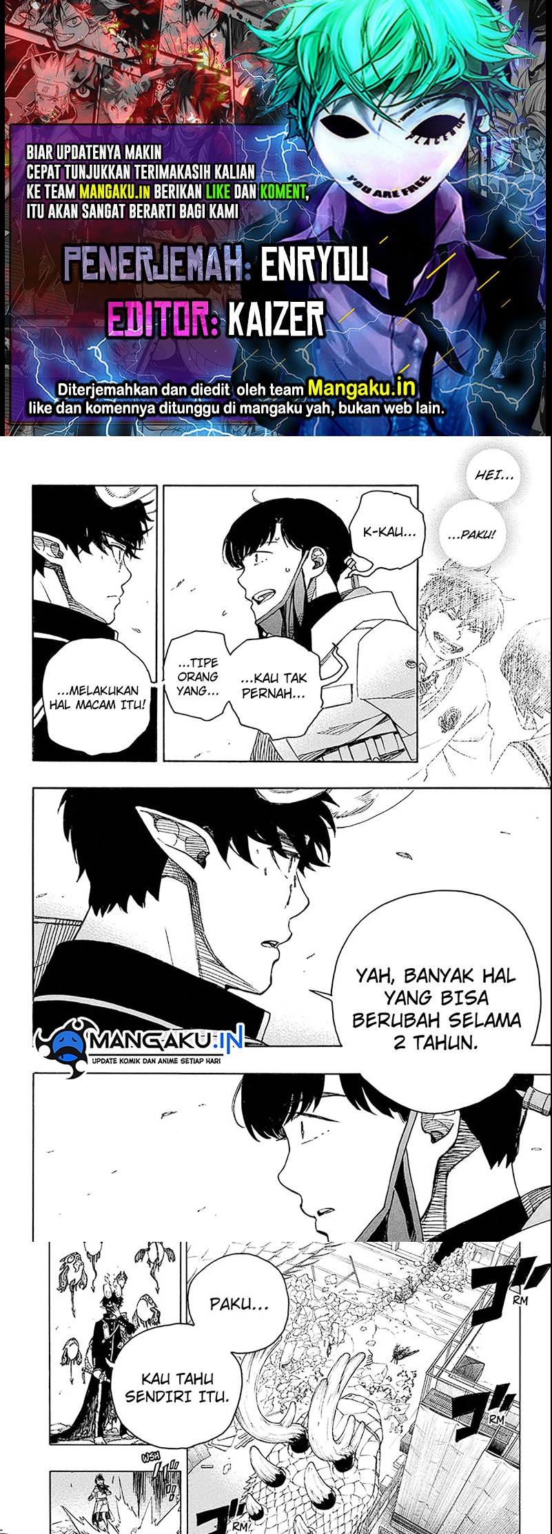 Komik Ao no Exorcist Chapter 140.2 gambar nomor 1