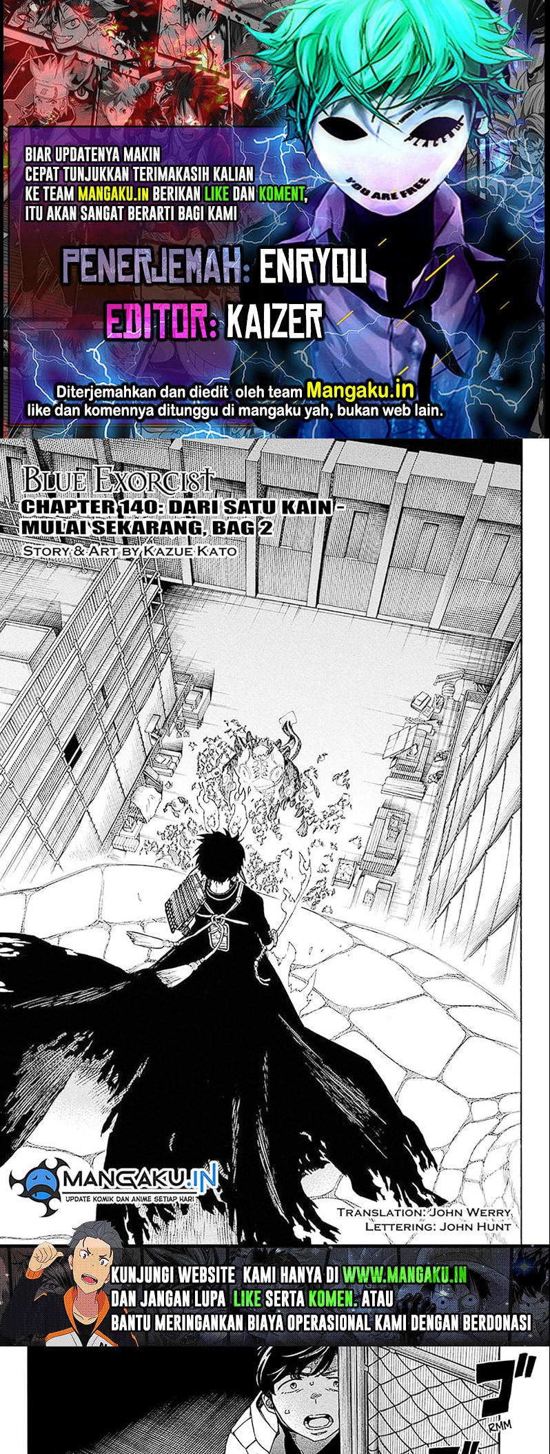Komik Ao no Exorcist Chapter 140.1 gambar nomor 1