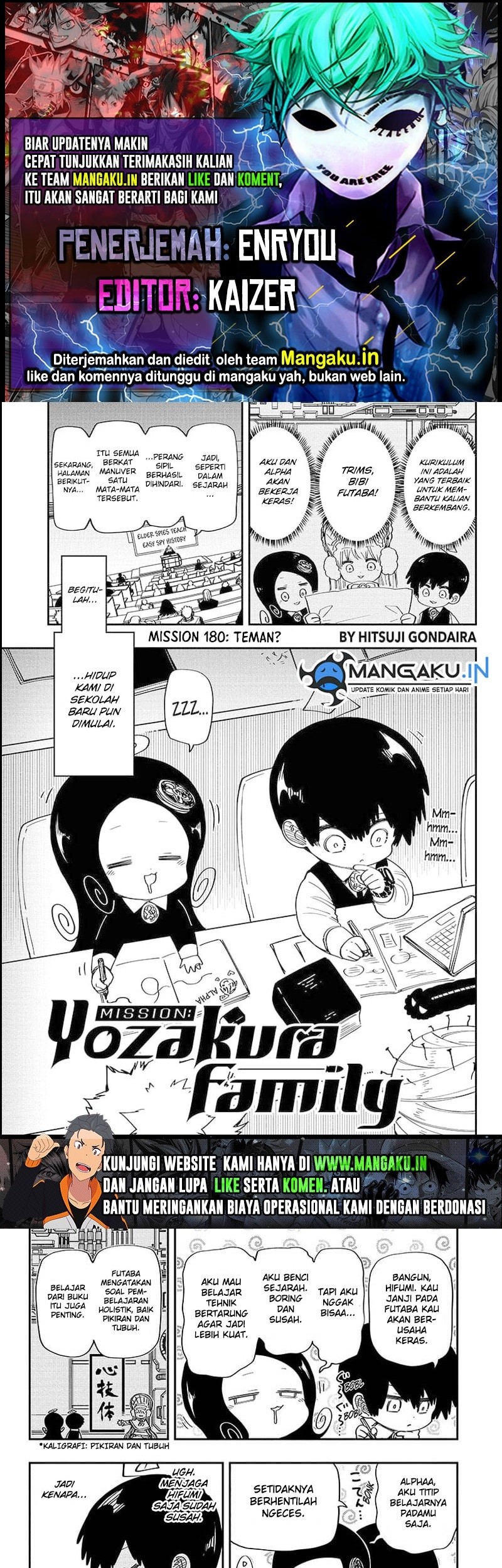 Komik Mission: Yozakura Family Chapter 180 gambar nomor 1