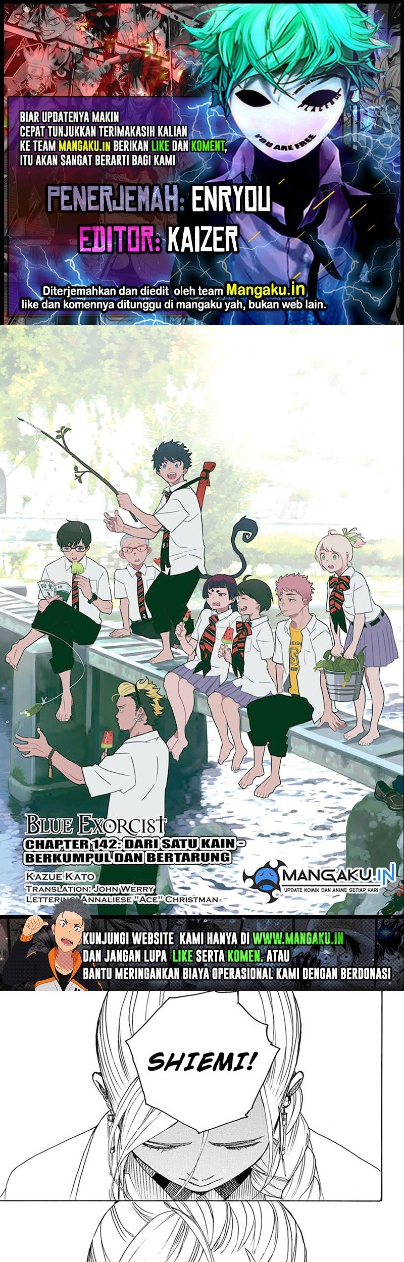 Komik Ao no Exorcist Chapter 142 gambar nomor 1