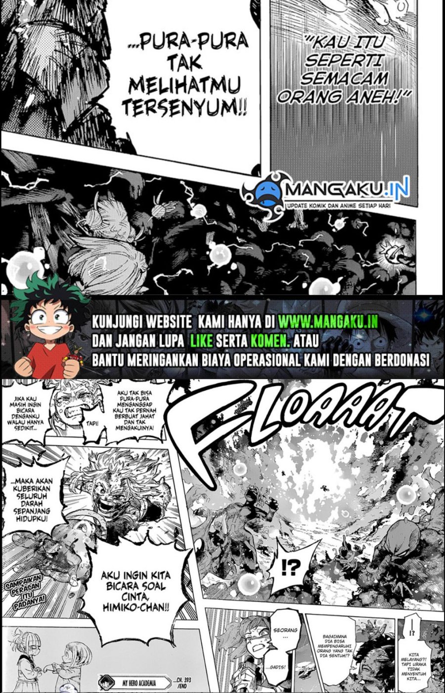 Boku no Hero Academia Chapter 393 Gambar 14