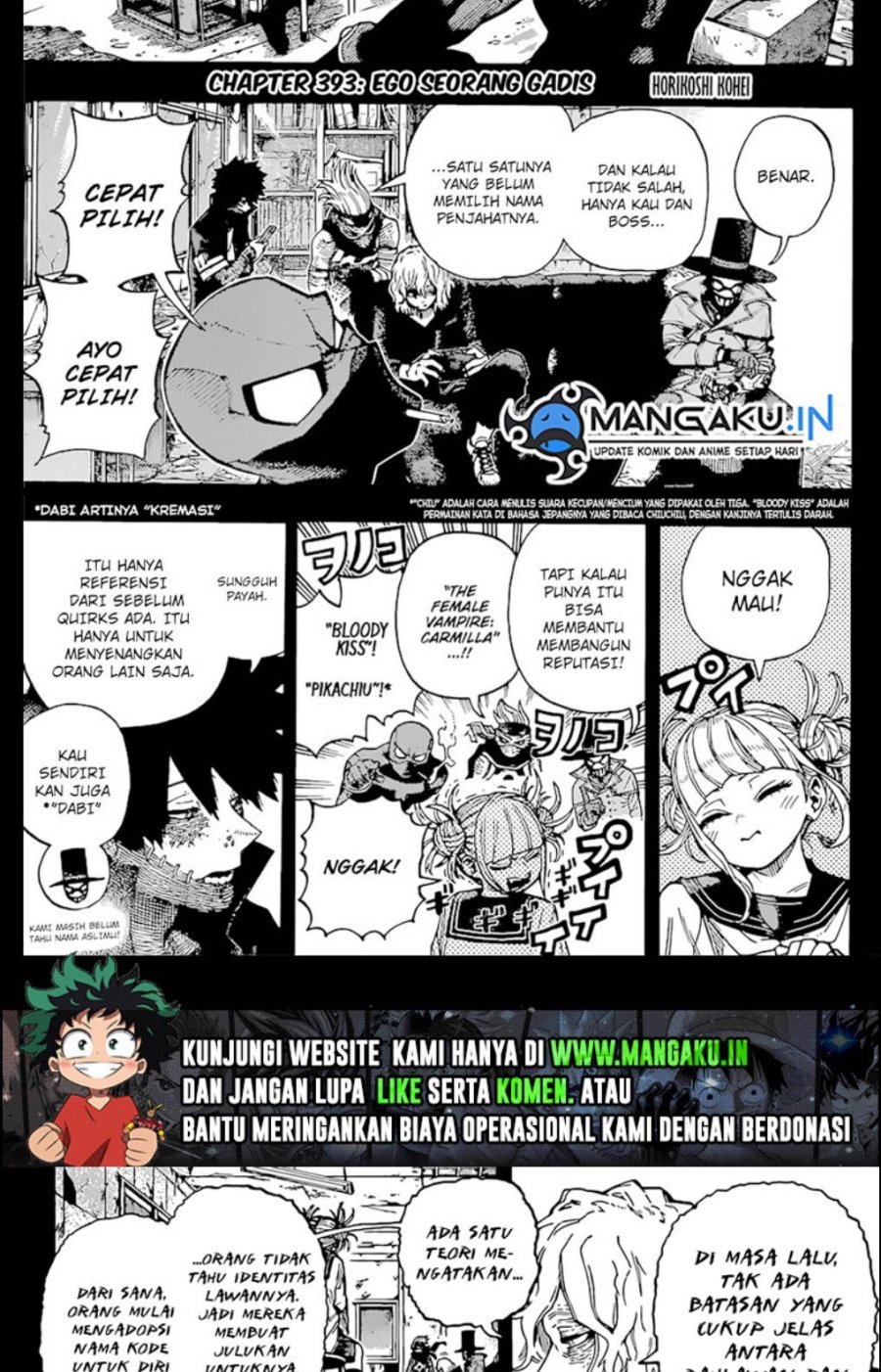 Manga Boku no Hero Academia Chapter 393 gambar nomor 2