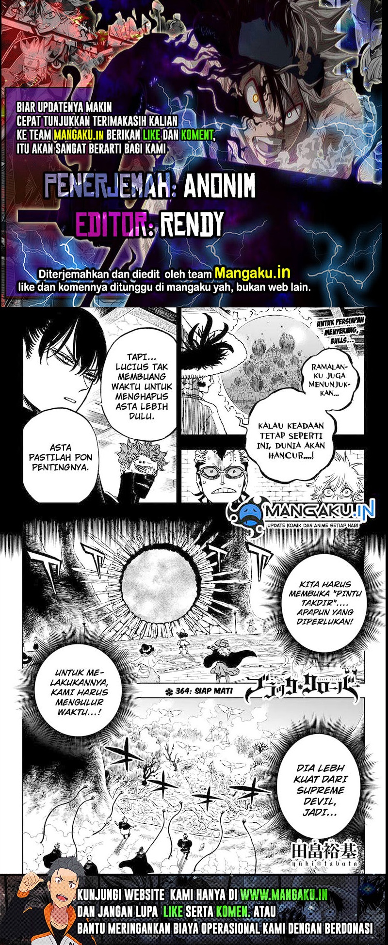 Komik Black Clover Chapter 364 gambar nomor 1
