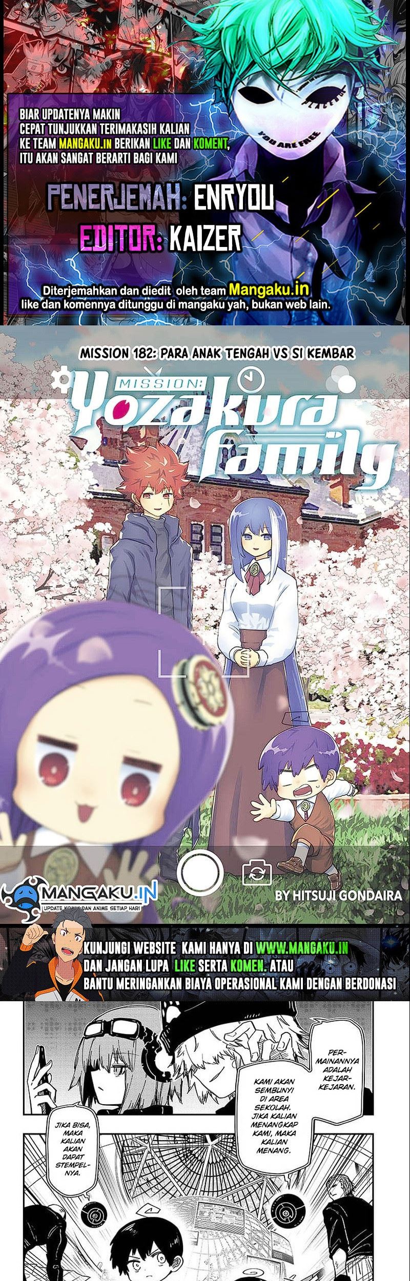 Komik Mission: Yozakura Family Chapter 182 gambar nomor 1