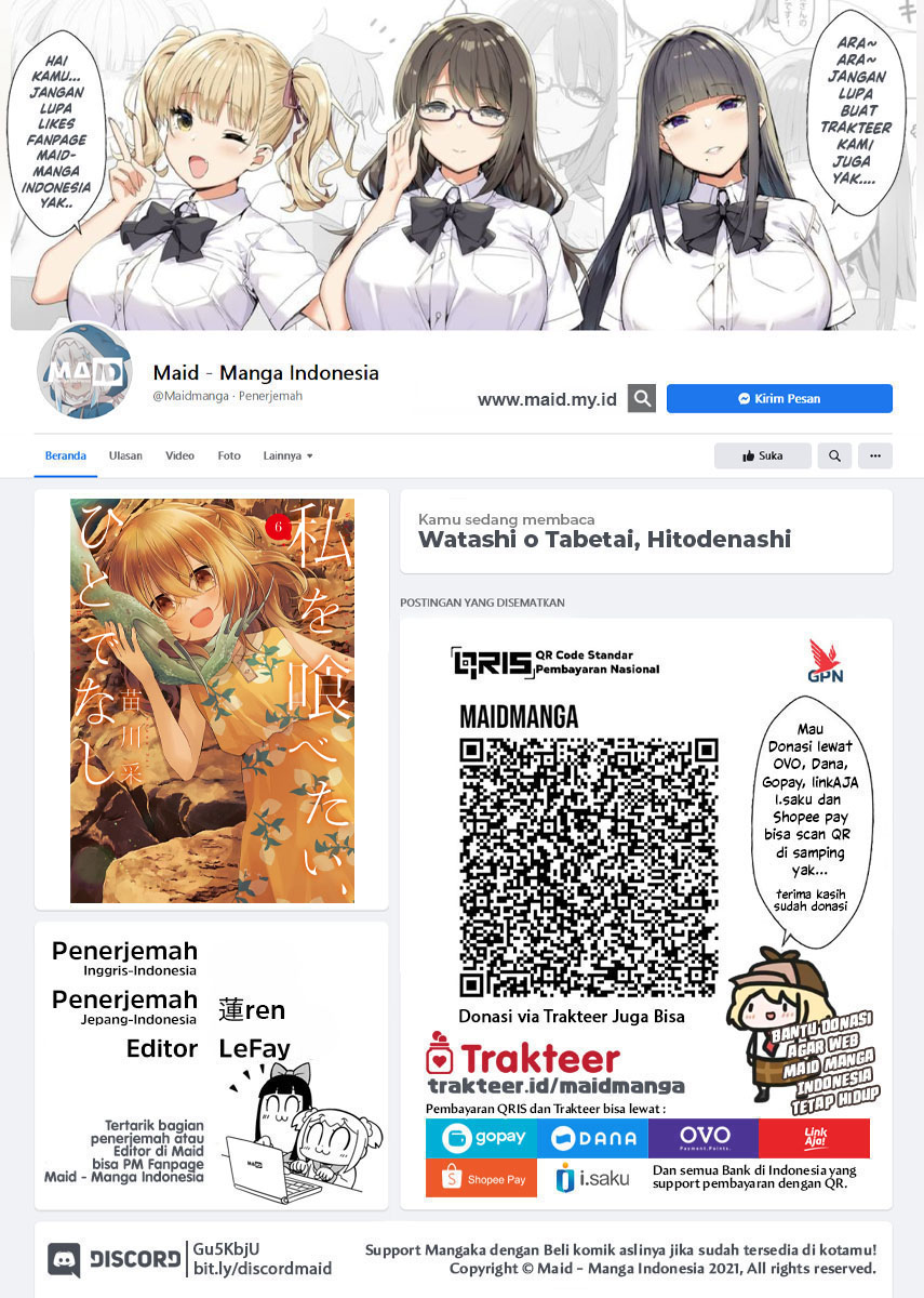 Manga Watashi o Tabetai, Hitodenashi Chapter 30 gambar nomor 2