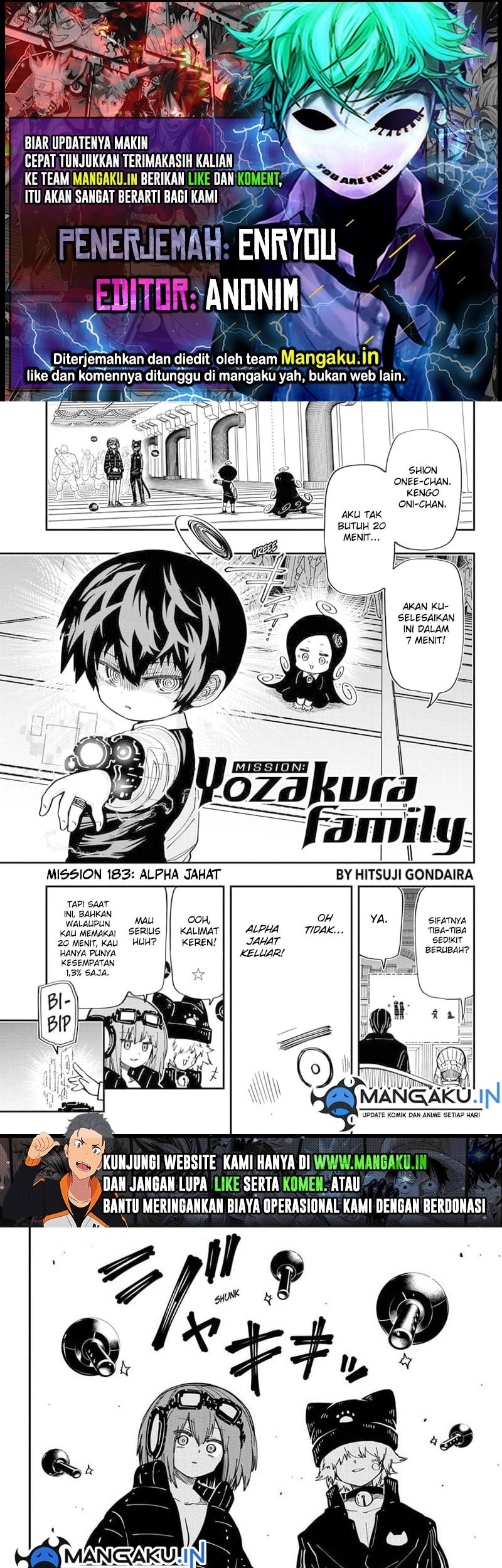 Komik Mission: Yozakura Family Chapter 183 gambar nomor 1