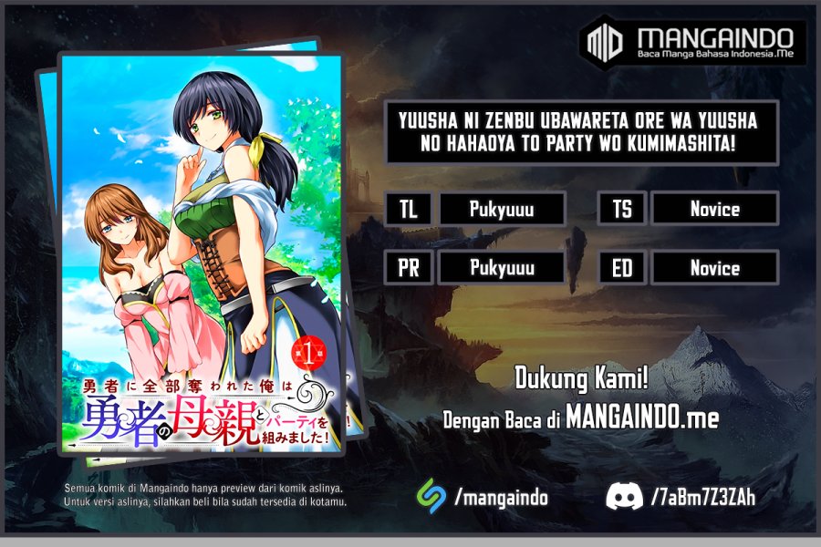 Komik Yuusha ni Zenbu Ubawareta Ore wa Yuusha no Hahaoya to Party wo Kumimashita! Chapter 02 gambar nomor 1